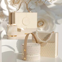 小香风伴手礼盒结婚喜糖盒情人节爆款山茶花丝绒礼盒包装盒空盒