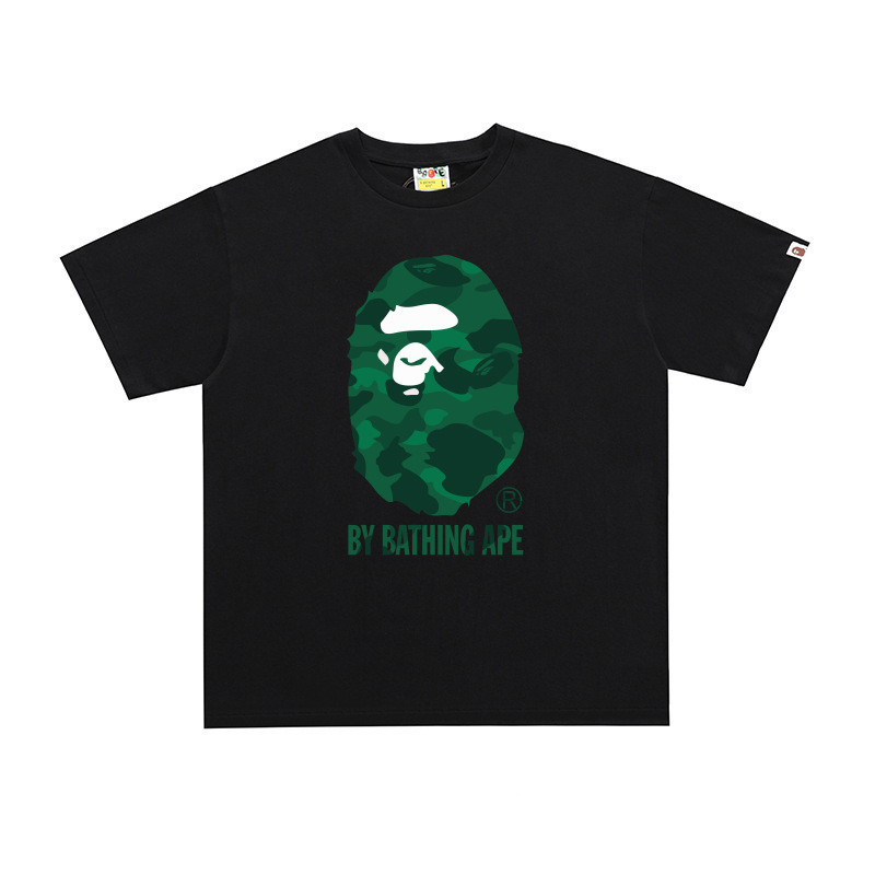 クロスボーダー トレンド ブランド メンズ レディース カップル Tシャツ メンズ 漫画 レター ラウンドネック 半袖|undefined