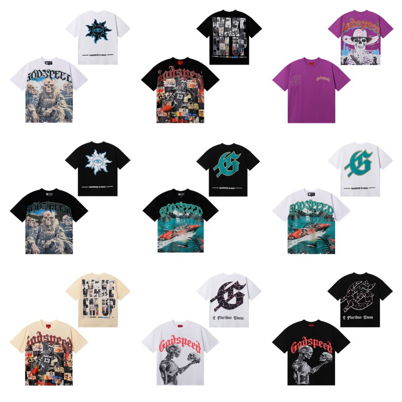 Cross-Border Trade Skull Rock Band Vintage Washed Short-Sleeve T-Shirt Casual Loose Fit Unisex Couple Base Shirt Trendy