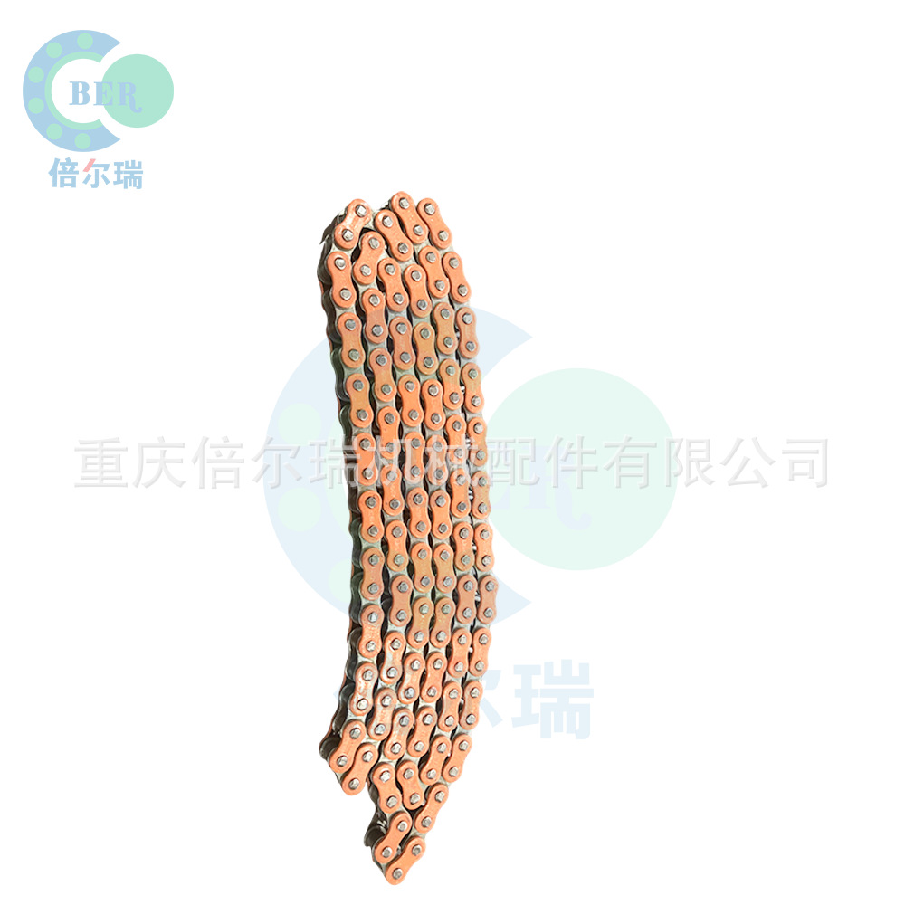 Transmisión de motocicletas modificadas con cadena naranja 428H 132L