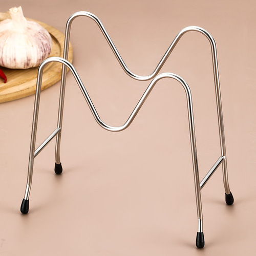 Stainless steel M-shaped pot cover rack kitchen household dish chopping board rack multi-functional drain storage rack storage rack