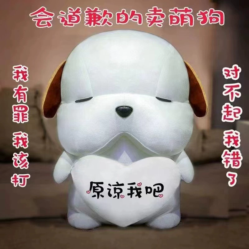 Плюшевый щенок‑извиняющаяся собачка, игрушка‑девочка, 35/45/60 см, варианты записи и батареек