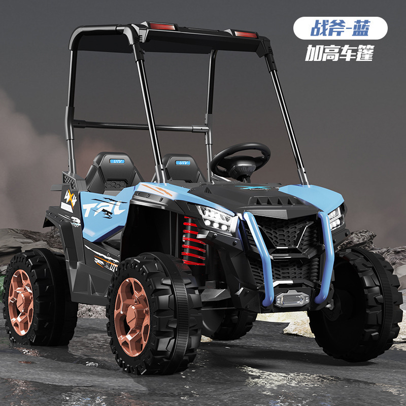 Coche eléctrico para niños con tracción en las cuatro ruedas vehículo todoterreno coche de cuatro ruedas doble convertible bebé control remoto coche de juguete coche de bebé sentado adulto