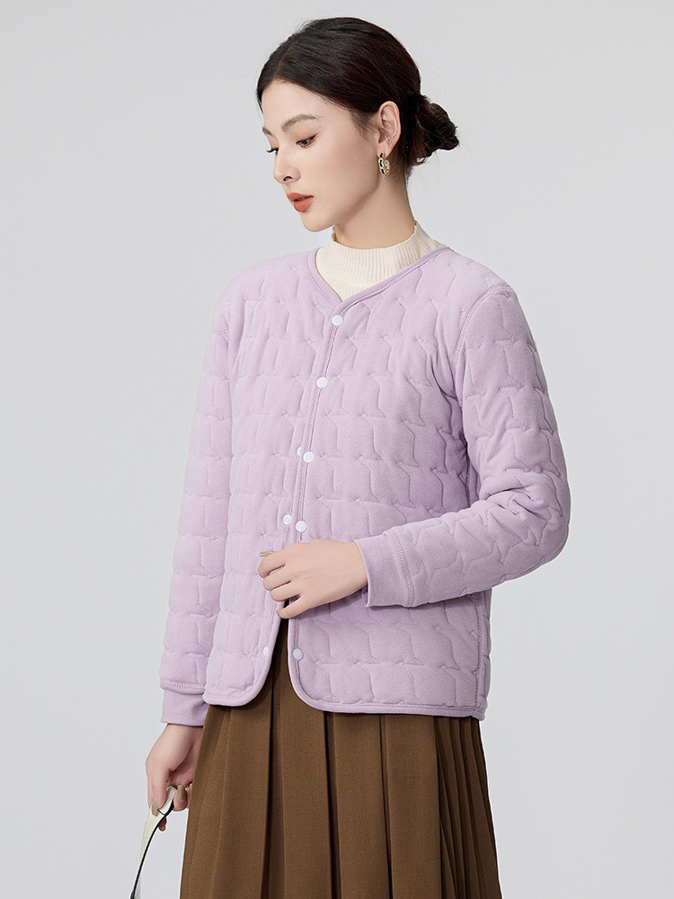 2024 New Winter Fleece-Lined Thickened Cotton Jacket Short Warm Coat Thermal Top