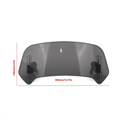 Kawasaki, Honda, Bmw, Yamaha, Suzuki.: Motorcycle front windshield - option-c-gray