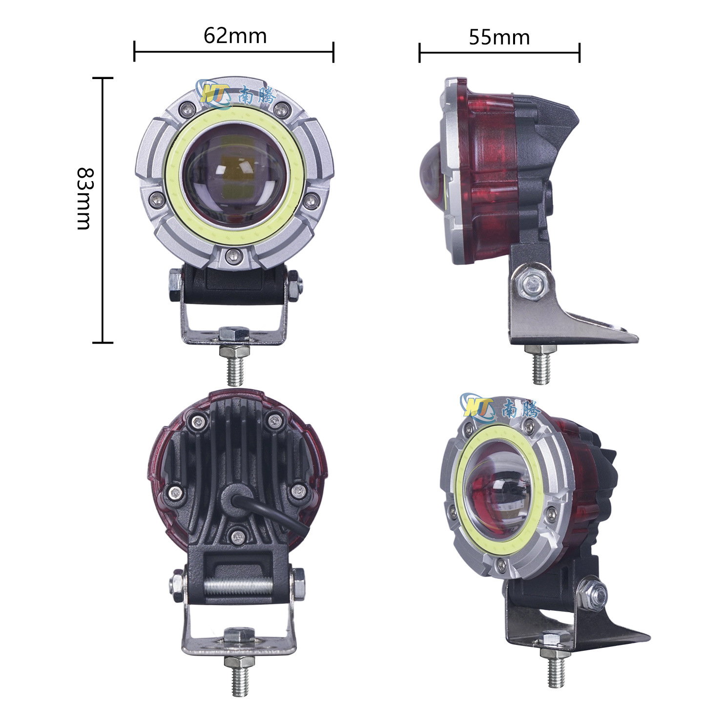 Motorcycle electric light bulb Angel Eye diafragma con flash transformado light bulb amarillo y blanco bicolor