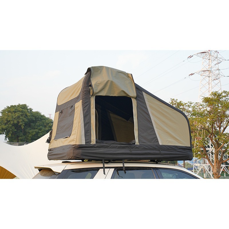 Cross-Border Outdoor Camping Car Roof Inflatable Tent, Rainproof, for Self-Driving Travel, Suv Car-Mounted Soft-Top Camping, Waterproof