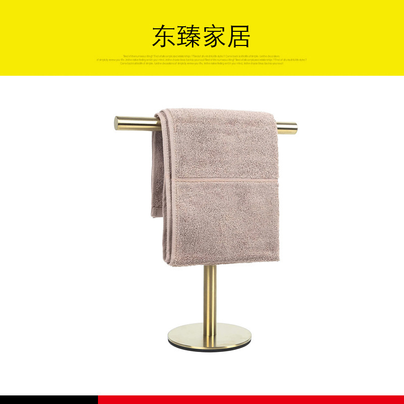 Barra de toalla vertical de acero inoxidable cocina baño encimera piso toalla rack ponche libre gancho de almacenamiento en el hogar