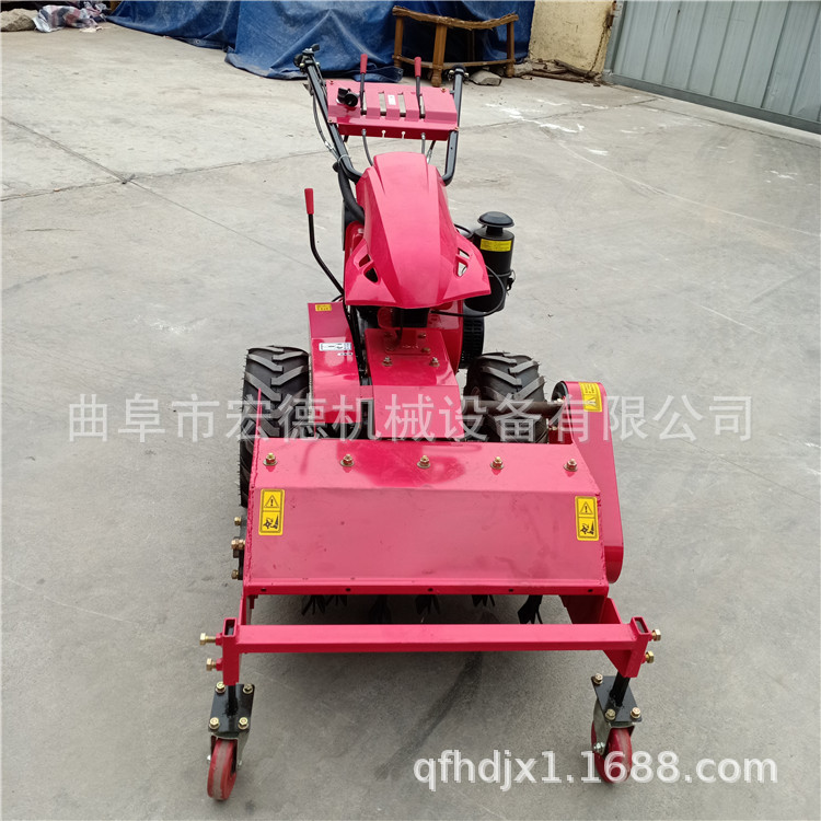 柴油灭草还田机 园林苗圃灭草机 果园大棚用手扶碎草机