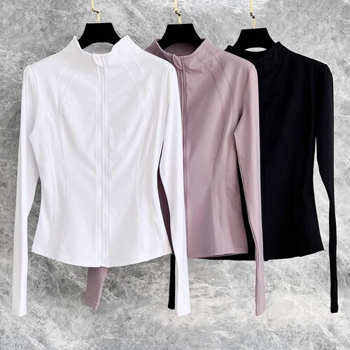 Women's Long Sleeve Cross-border Sports Jacket Fitness Top Spring Yoga Open Shirt Professional Running Yoga Wear