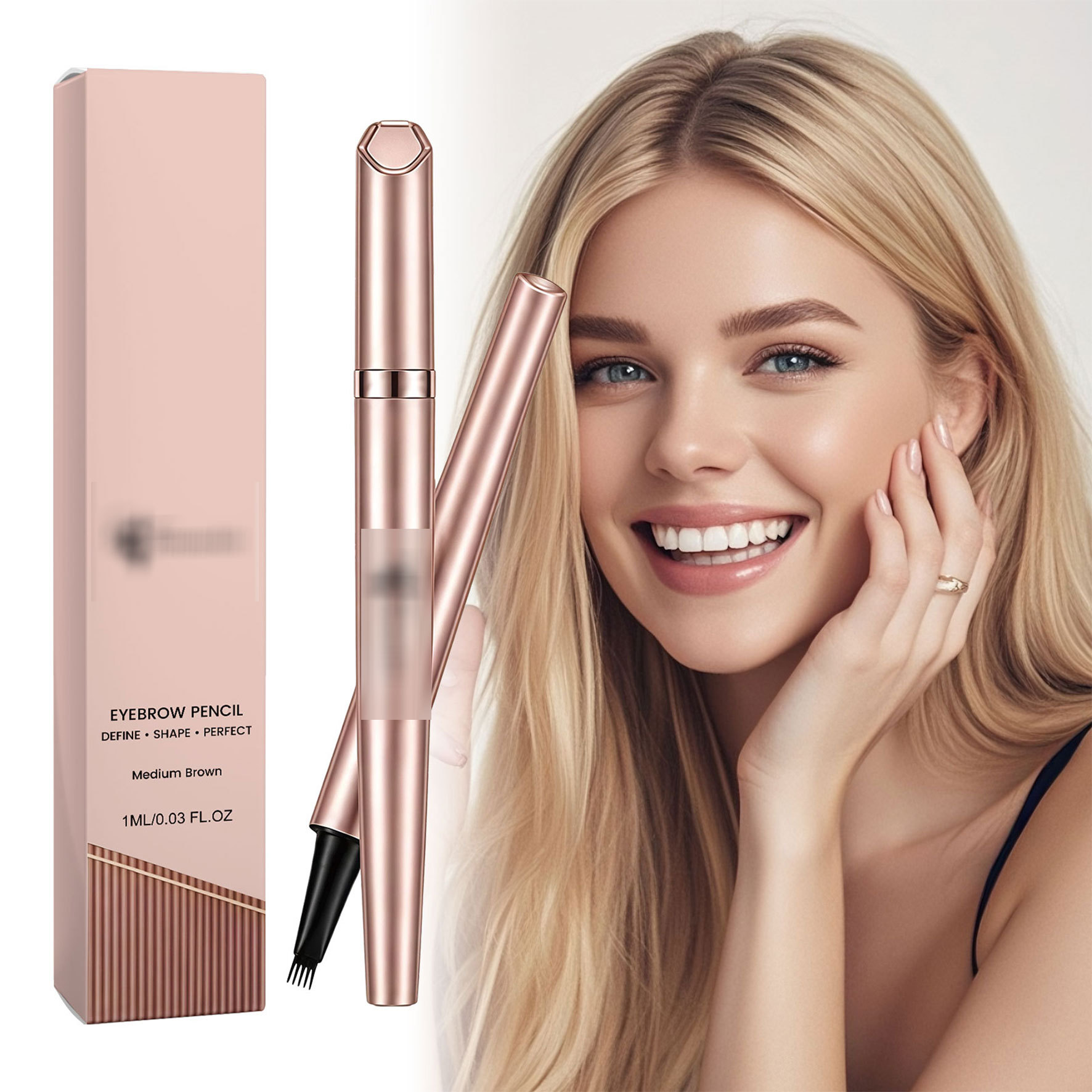 Long-Lasting Waterproof Eyebrow Pencil (Medium Brown) That Doesn'T Smudge during Daily Use, Provides a Natural and Long-Lasting Finish, and Creates Distinct, Defined Eyebrows