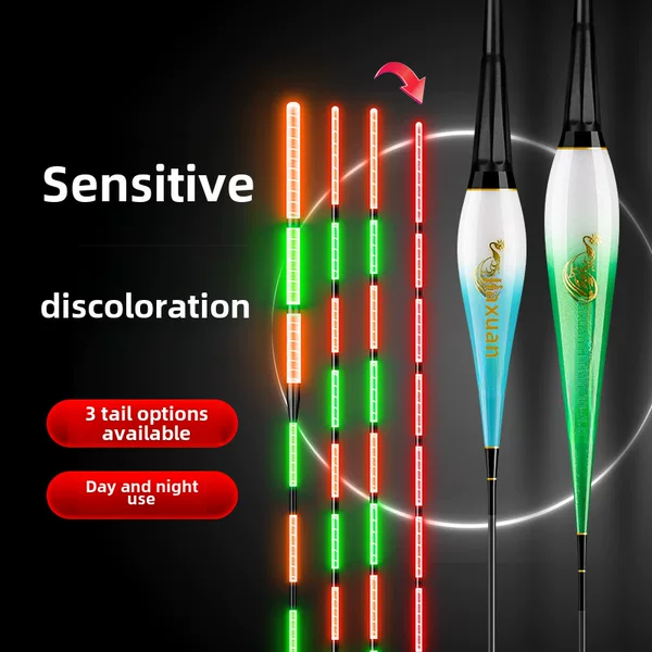Color-Changing Electronic Float with Gravity Sensor, Luminous Electronic Fishing Float, Fishing Gear Float, Smart Nano-Material