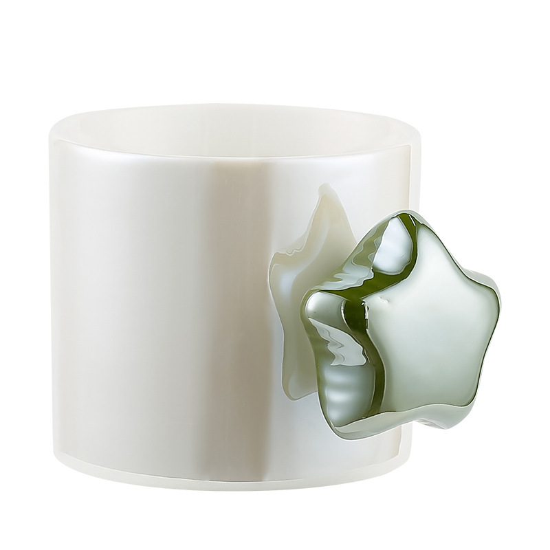Estrellas de lujo cerámicas de lujo ligeras, tazas de agua creativas para el hogar, tazas de agua para beber con alto valor facial