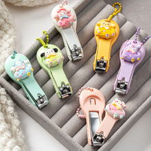 三丽鸥指甲刀家用防飞溅学生儿童便携指甲剪套装折叠指甲钳单个