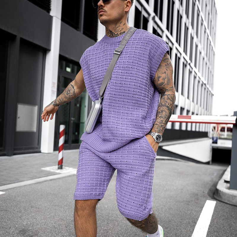 European and American Summer New Amazon Cross-Border Men's Sportswear Casual Daily Loose Trendy Short-Sleeved Shirt and Shorts Set European and American Summer New Amazon Cross-Border Men's Sportswear Casual Daily Loose Trendy Short-Sleeved Shirt and Shorts Set