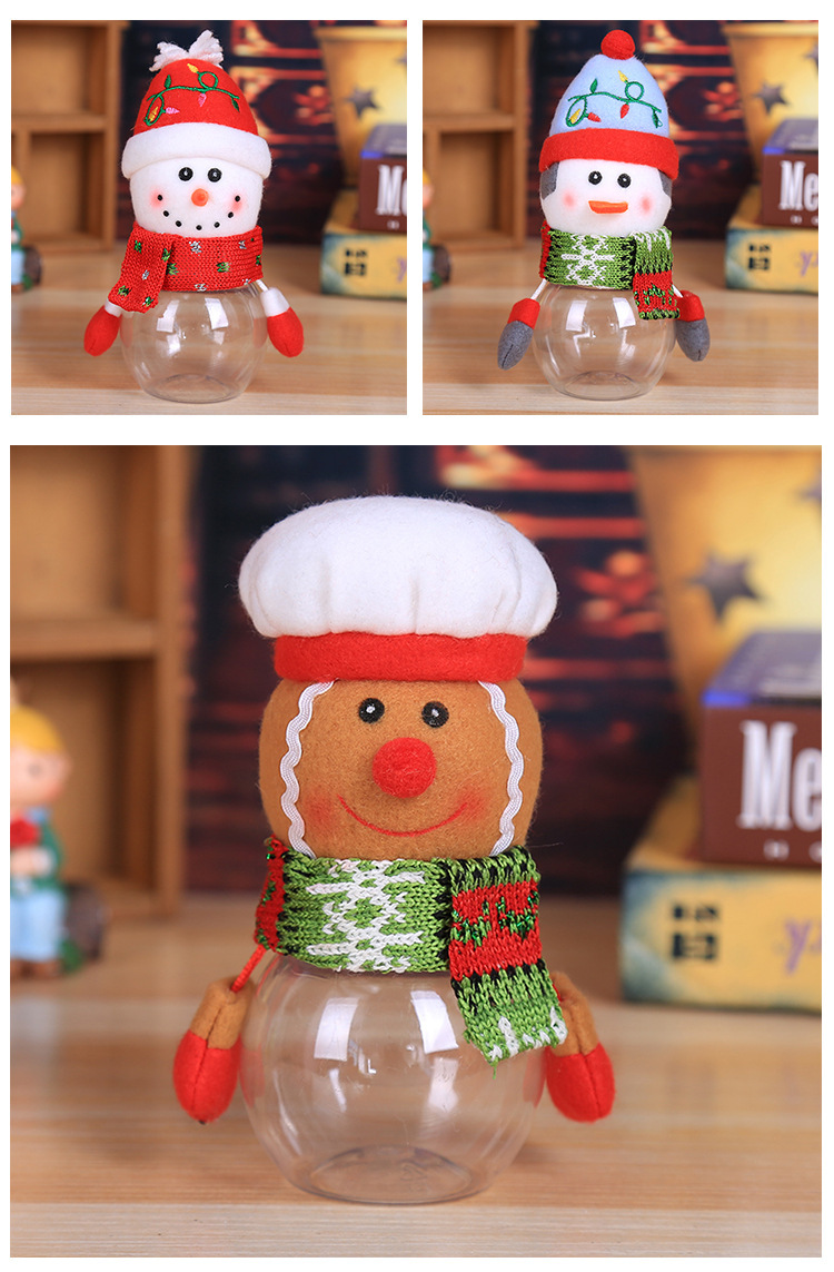 Christmas Candy Box Plastic Transparent Gift Box For The Elderly Snowman Elk Christmas Supplies Decoration Small Gifts For Children display picture 1