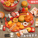 Douyin Burger Tent Pretend Play Simulation Kitchen French Fries Fried Chicken Burger Role Play Interactive Set Toy