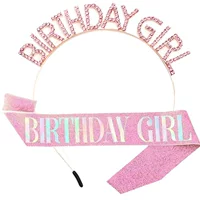 BIRTHDAY girl повязка для волос Сладкий головной убор для девочек День рождения подарок для волос