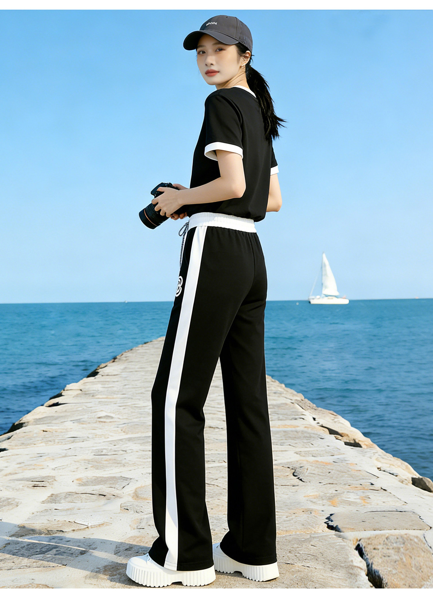 Women's Clothing Camellia Themed Petite Women's Two Piece Set Slimming Sporty Casual Summer Outfit Inspired Sophisticated_ecoleips.com