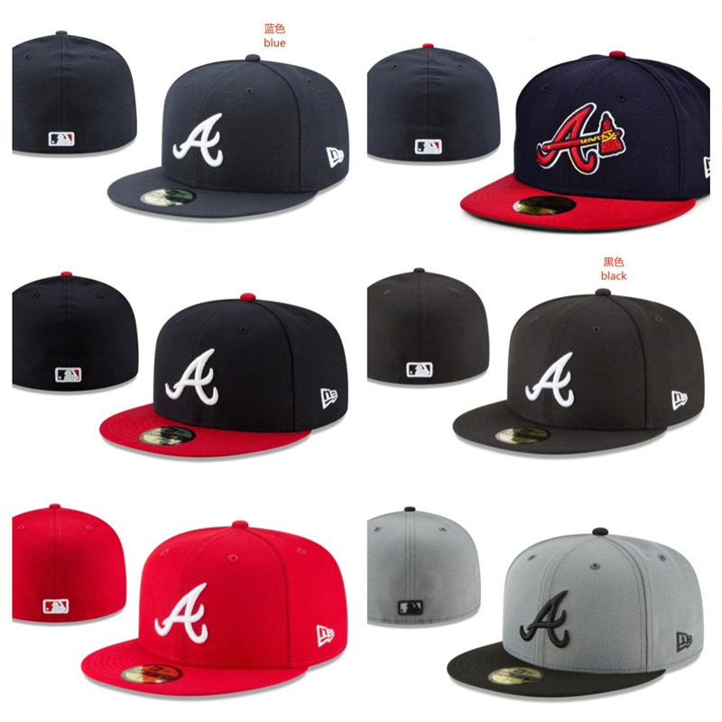 Atlanta Braves Simple Size Cap Closed-Back Baseball Cap Sun Protection Sunshade Cap Embroidered Cap Atlanta Braves Simple Size Cap Closed-Back Baseball Cap Sun Protection Sunshade Cap Embroidered Cap