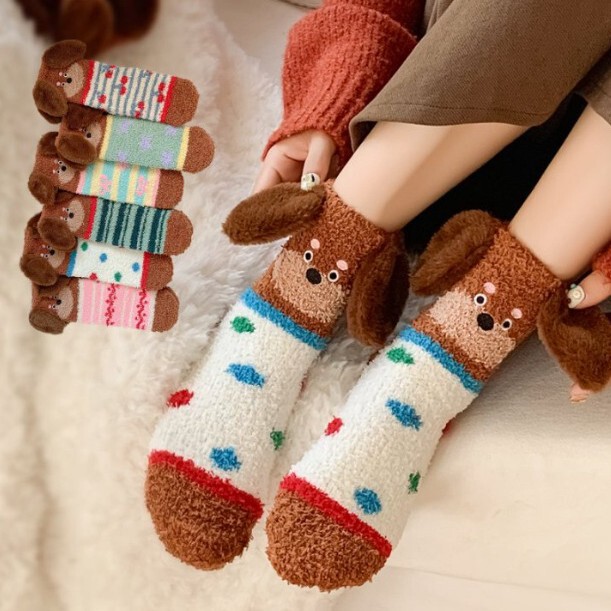 Coral Fleece Socks for Women, Dachshund Thick Plush Floor Socks, Fleece-Lined Sleep Socks, Plush Warm Mid-Calf Maternity Socks Coral Fleece Socks for Women, Dachshund Thick Plush Floor Socks, Fleece-Lined Sleep Socks, Plush Warm Mid-Calf Maternity Socks