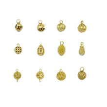 实心镭射满天星西瓜吊镂空水滴双吊单吊车花线球菠萝榴莲吊坠配件