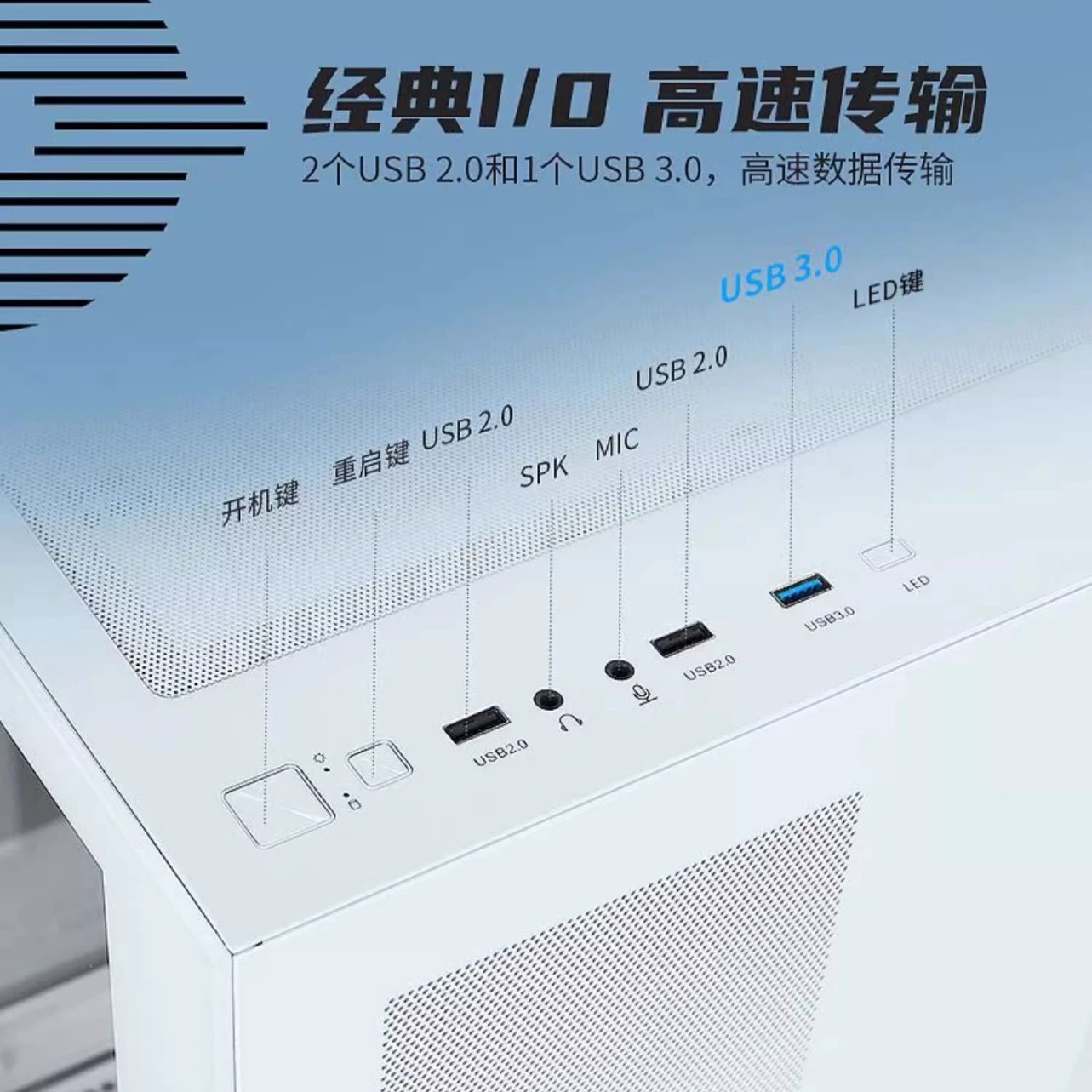 Полнопроходная Seaview корпус для ПК ATX с видом на море Tornado S980, белый