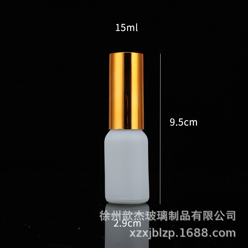 Botella de aceite esencial blanca helada blanca 10ml-100mL botella de la prensa botella de la botella del espray