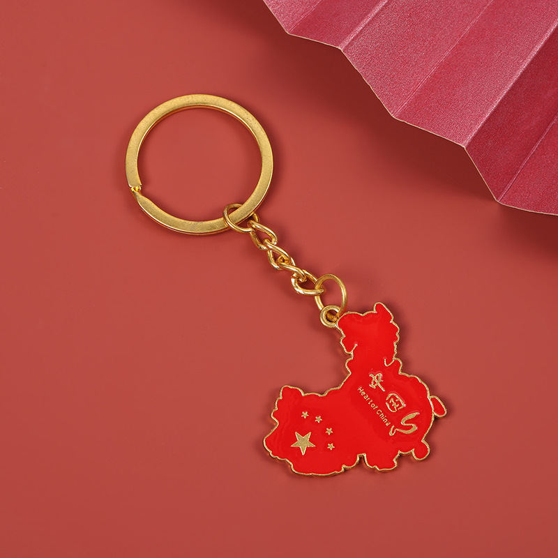 国庆节钥匙扣挂件爱国系列纪念品五星红旗中国风小礼品背包挂饰|undefined