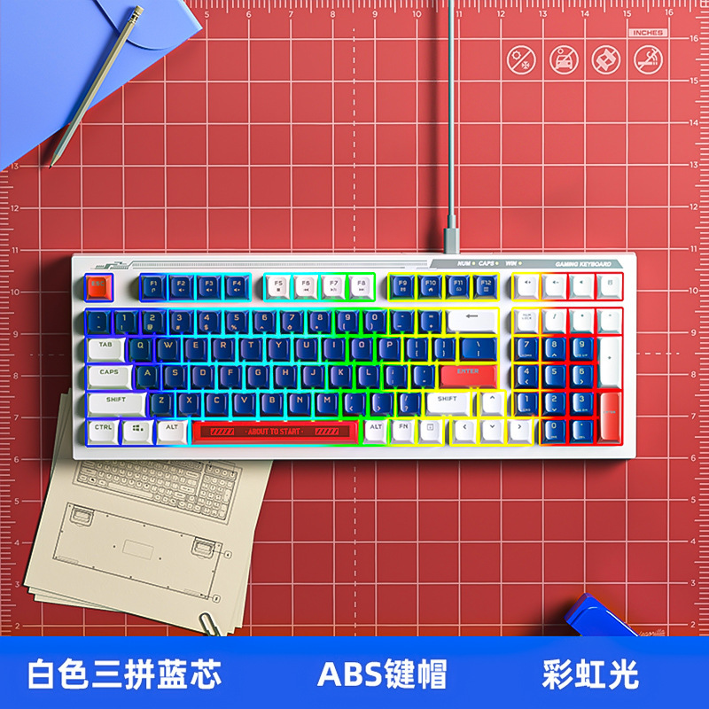 HP K300 ゲーミングキーボード メカニカル風 オフィス向け ミニマリストスタイル 98キー ポータブル 静音 有線 エンターテイメントレベル|undefined