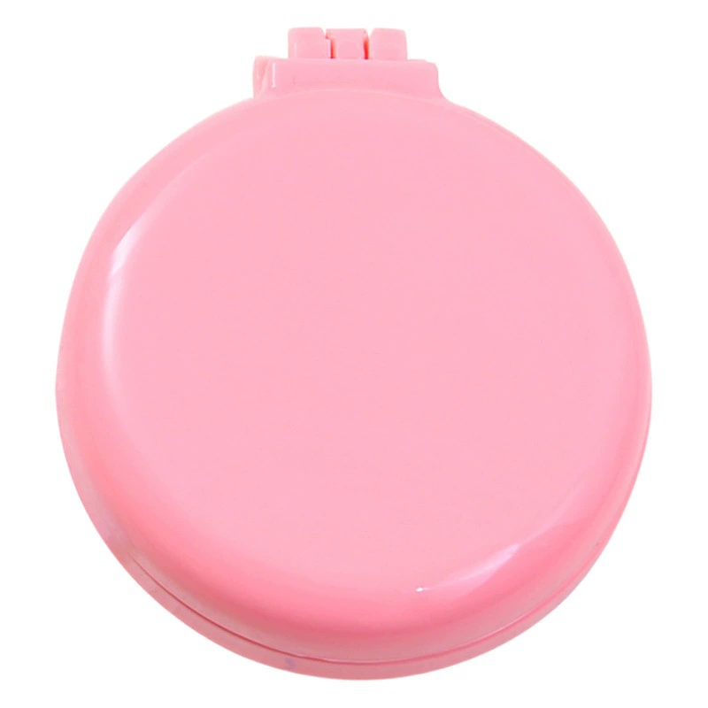 Простой Macaron Подушка безопасности гребень сплошной цвет портативный массажный гребень с зеркалом девушки конфеты цвет волос складной гребень