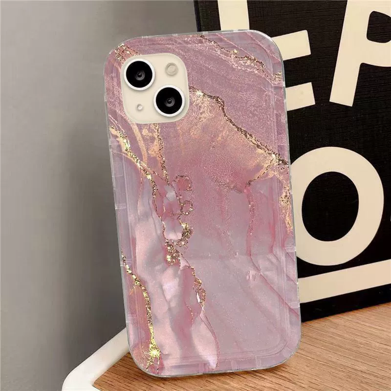 Чехол для телефона из мрамора цвета фуксия совместимый с Air Bag, для iPhone 15, iPhone, 15 Pro Max, защитa от падений, 13