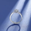 Soft arc one carat six claw rings