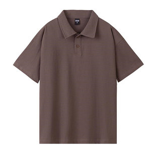 260 grams of heavy 32 double yarn cotton fashion lapel short sleeve POLO shirt men's and women's street trend can be customized