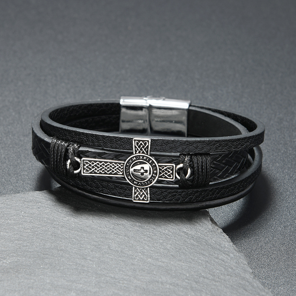 Men’s Braided Leather Bracelet, Waterproof & Hypoallergenic, Comfortable Daily Wear. Classic Rugged Style, Symbol Of Courage & Taste. A Warm, Meaning_voghion.com