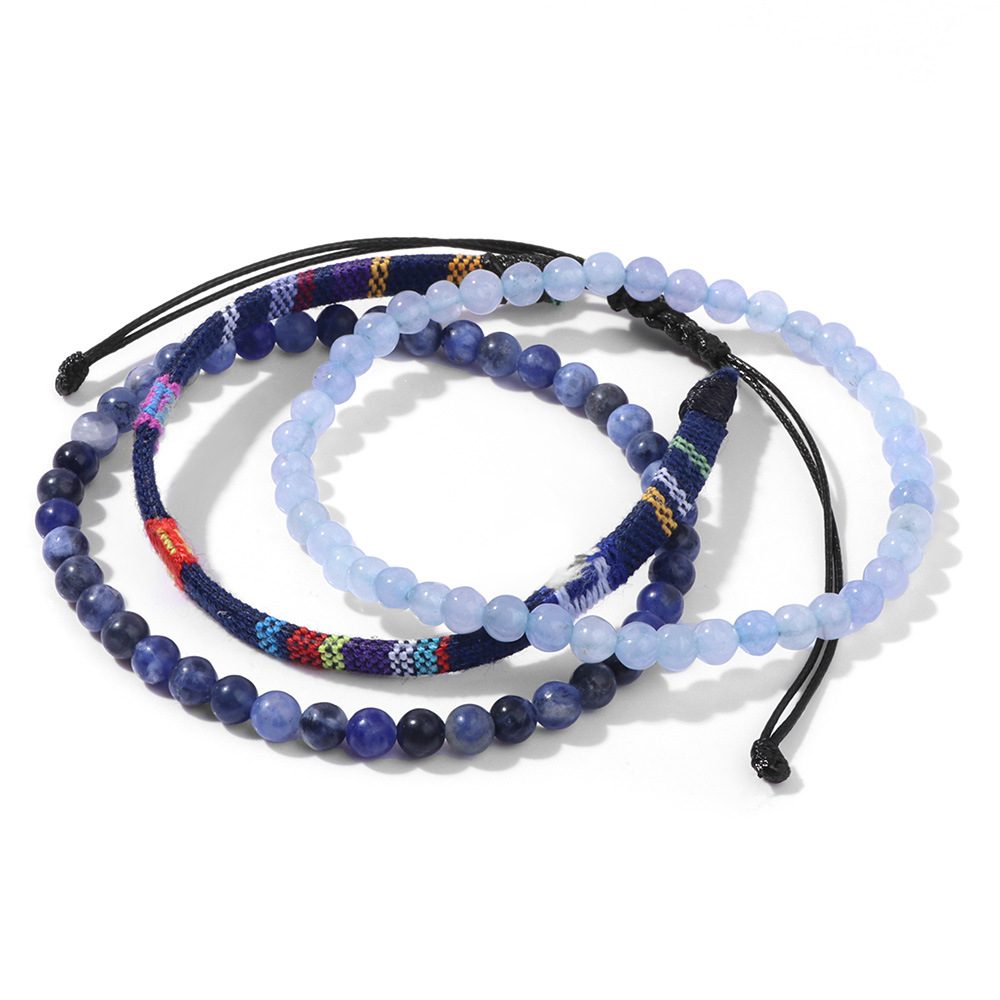 Fashion Round Artificial Crystal Beaded Menu0027S Bracelets 1 Piece