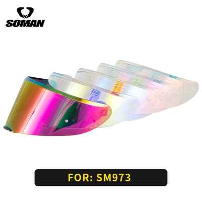 Soman Motorcycle Helmet Lens Suitable for Sm973 Helmet Anti-Uv Visor Helmet Safety Accessories