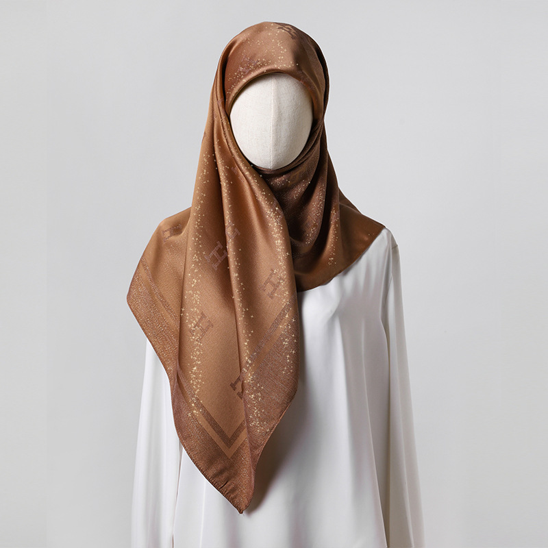 Turkish Women's Solid Colour Hijab Exquisite Multi-functional Shawl_voghion.com