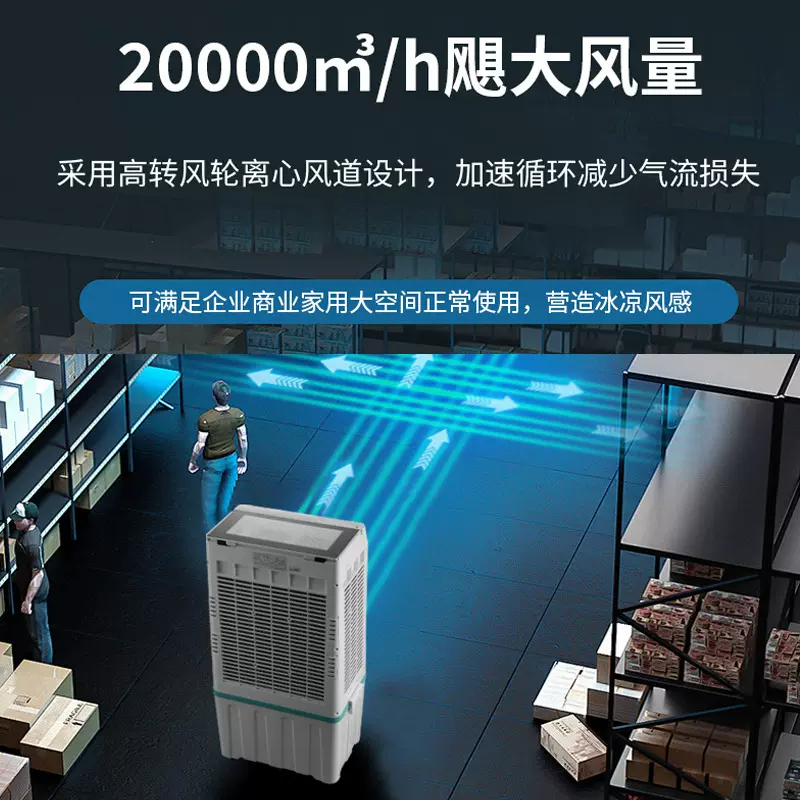 跨境空调扇冷风机家用小空调大型加水制冷超强工业水冷气风扇