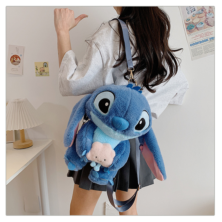 Pequeña venta al por mayor Stitzi felpa dibujos animados mochila niña linda ins bandolera regalo para padres e hijos image 12
