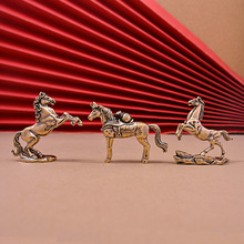 纯黄铜三款生肖马摆件马到成功家居桌面装饰品摆件创意品批发零售
