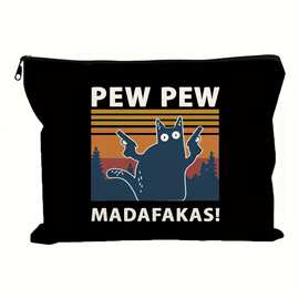 跨境款帆布笔袋批发印花女士化妆包防水便携物品收纳袋礼物