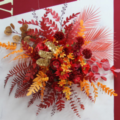 ウェディングシミュレーション花尤加利花点道案内花点掛け花背景kt板掛け花結婚式迎賓区装飾花
