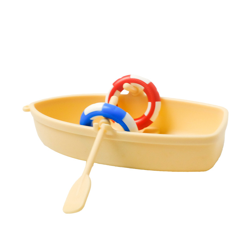 Barco de pesca, modelo de paisajismo de acuario, decoración de paisajismo interesante, acuario, superficie del agua, barco de plástico flotante, anillo de natación, pesca