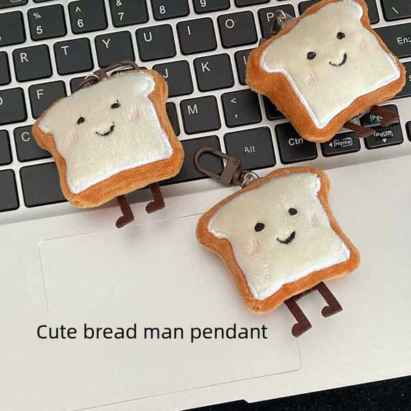 Handmade Bread plush ins cute personalized gift keychain student schoolbag pendant key chain ornaments