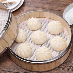 Factory Steam Pan Silicone Steamer Paddle Food Grade Household Round Non-stick Baozi Mantou Paddle High Temperature Resistant