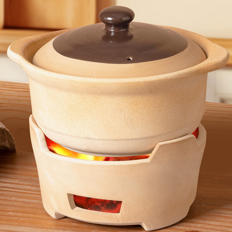 旧式の土鍋の家庭用炊飯器のガスコンロの小さい土鍋の陶磁器の鍋の専用の瓦の鍋のスープは高温に耐えます。|undefined