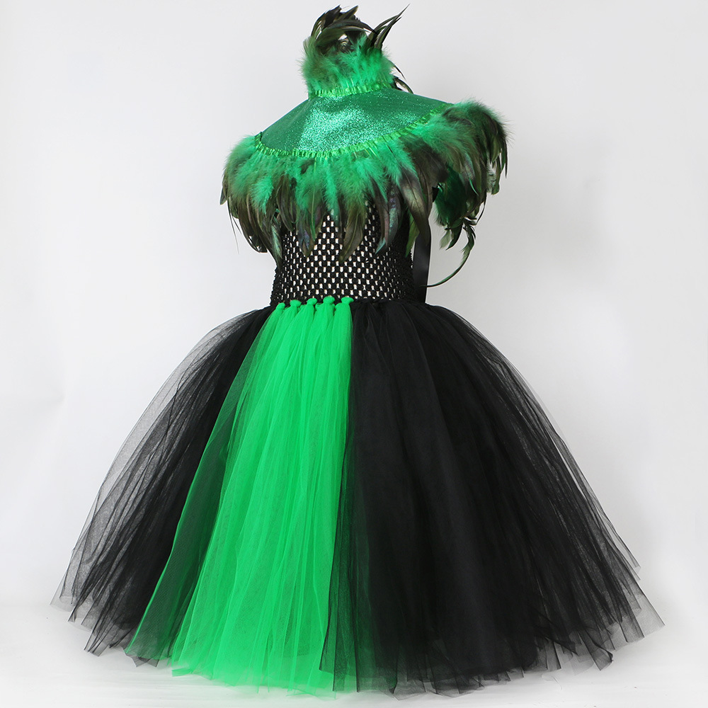 Ropa para niños Ropa para niños Falda de bruja Disfraz de Halloween para niños Vestido de falda de tul de malla para niña Sleeping Curse_voghion.com