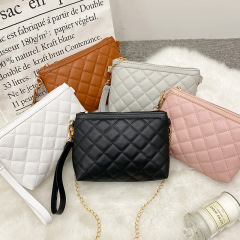 2023新款菱格女包休閒零錢包單肩斜挎包小清新手機包時尚手提包包