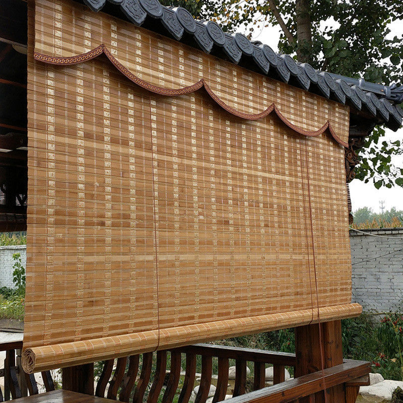 Bamboo curtain Rolling curtain Bamboo door curtain partition Sunshade Manual Lifting Examination paper Japanese Bamboo Curtain sunshade